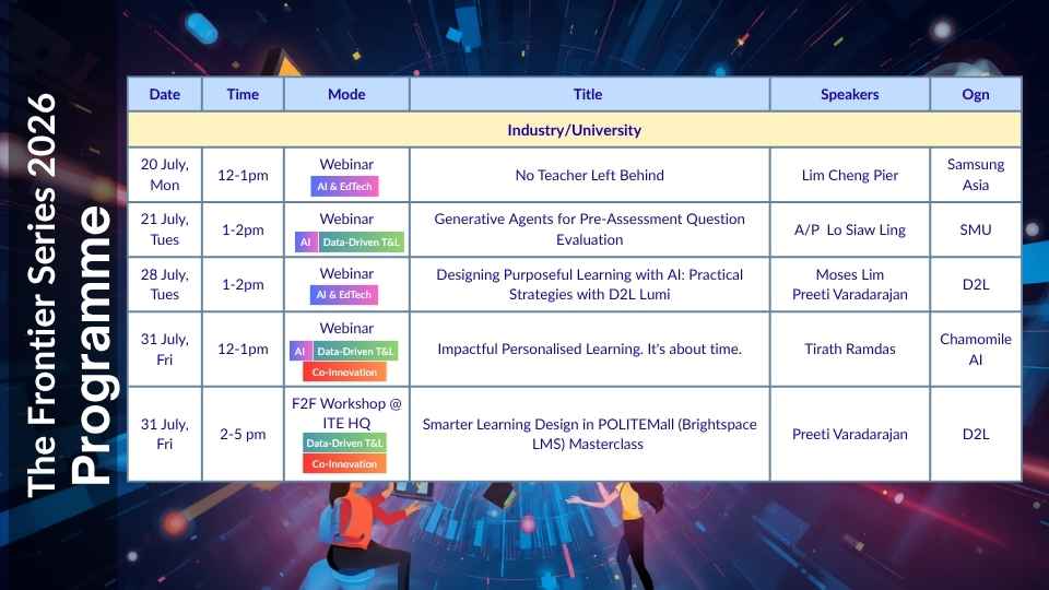 programme schedule image, click above for more info.